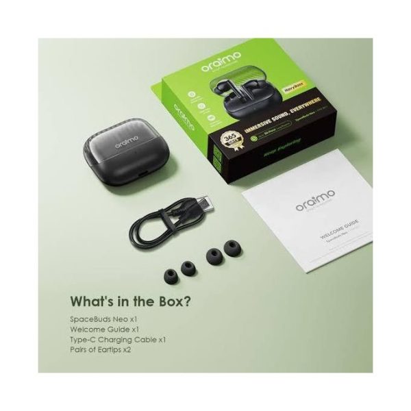 Oraimo SpaceBuds Neo OTW-323 – 30H Playtime | Bluetooth 5.4 | Spatial Audio | Noise Cancellation | Game Mode | Waterproof | App Control - Image 2