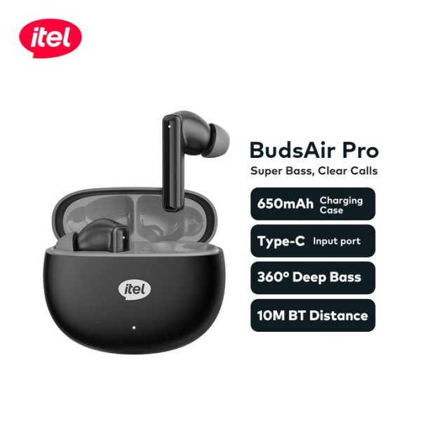 itel BudsAir Pro TWS Earbuds – 30H Playback | AI ENC Dual Mic | Bluetooth 5.4 | Deep Bass - Image 2