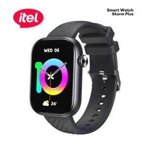 itel ISW-015 Storm Plus Smart Watch – 2.01" HD Display | Waterproof | Fitness & Health Tracker | Bluetooth Call | Black