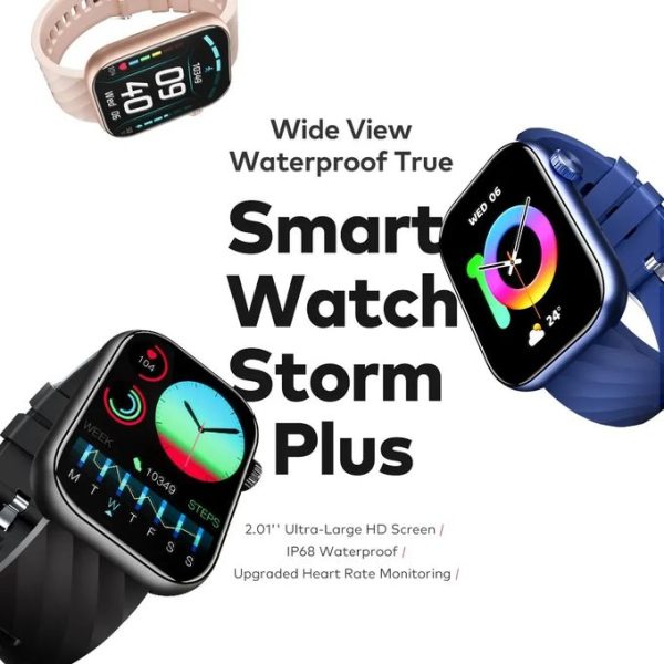 itel ISW-015 Storm Plus Smart Watch – 2.01" HD Display | Waterproof | Fitness & Health Tracker | Bluetooth Call | Black - Image 2
