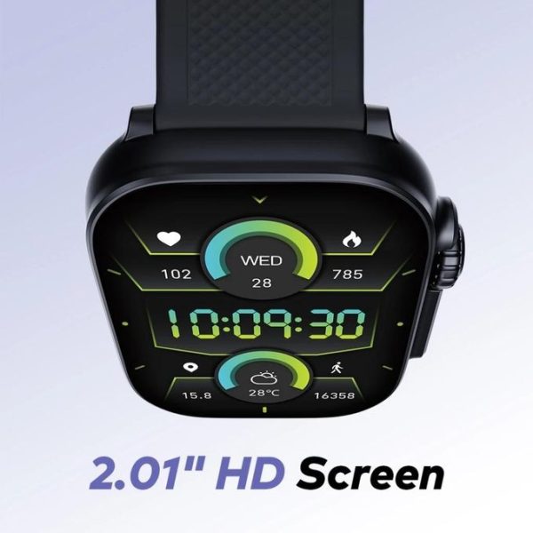 itel 2.01" ISW-L1 Lux HD+ Scratch & Water-Proof Smart Watch - Black - Image 5