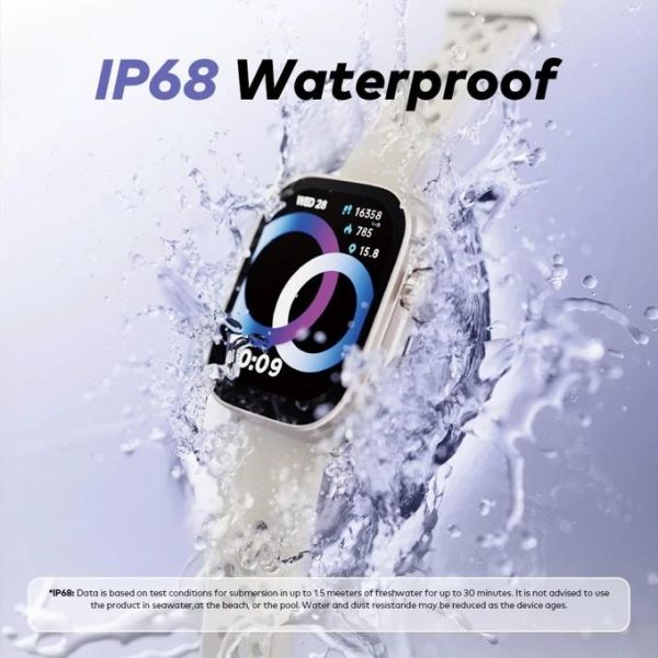 itel 2.01" ISW-L1 Lux HD+ Scratch & Water-Proof Smart Watch - Black - Image 8