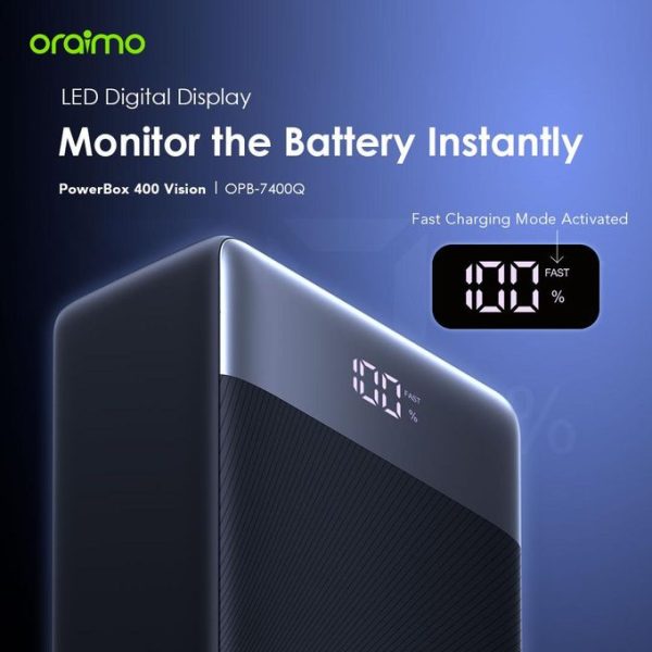 Oraimo PowerBox 400 Vision 40000mAh 22.5W Power Bank - Image 8