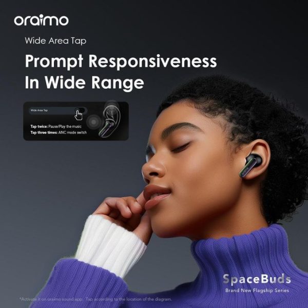 Oraimo SpaceBuds OTW-630 | Hybrid Active Noise Cancellation | True Wireless Earbuds | 36H Battery | Deep Bass | Touch Control - Image 6