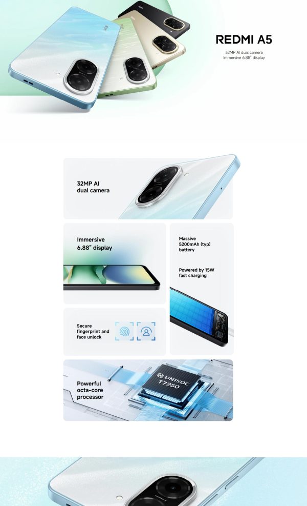 Redmi A3X – 6.71" HD+ Display | 64GB ROM + 3GB RAM | Android 14 - Image 4
