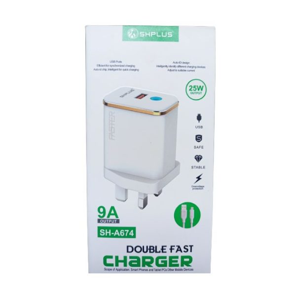Shplus SH-A674 9A Fast USB Charger