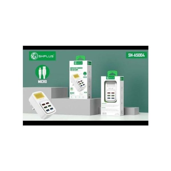 SHPlus SH‑A5004 6-in-1 Fast Charger - Image 2