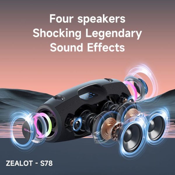Zealot S78 Wireless Bluetooth Speaker – 100W Power - Image 5